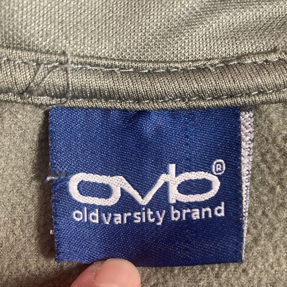 Pre Owned Large OVB Gray & Green Oregon Ducks 1/4 Zip Pull Over - Picture 4 of 9